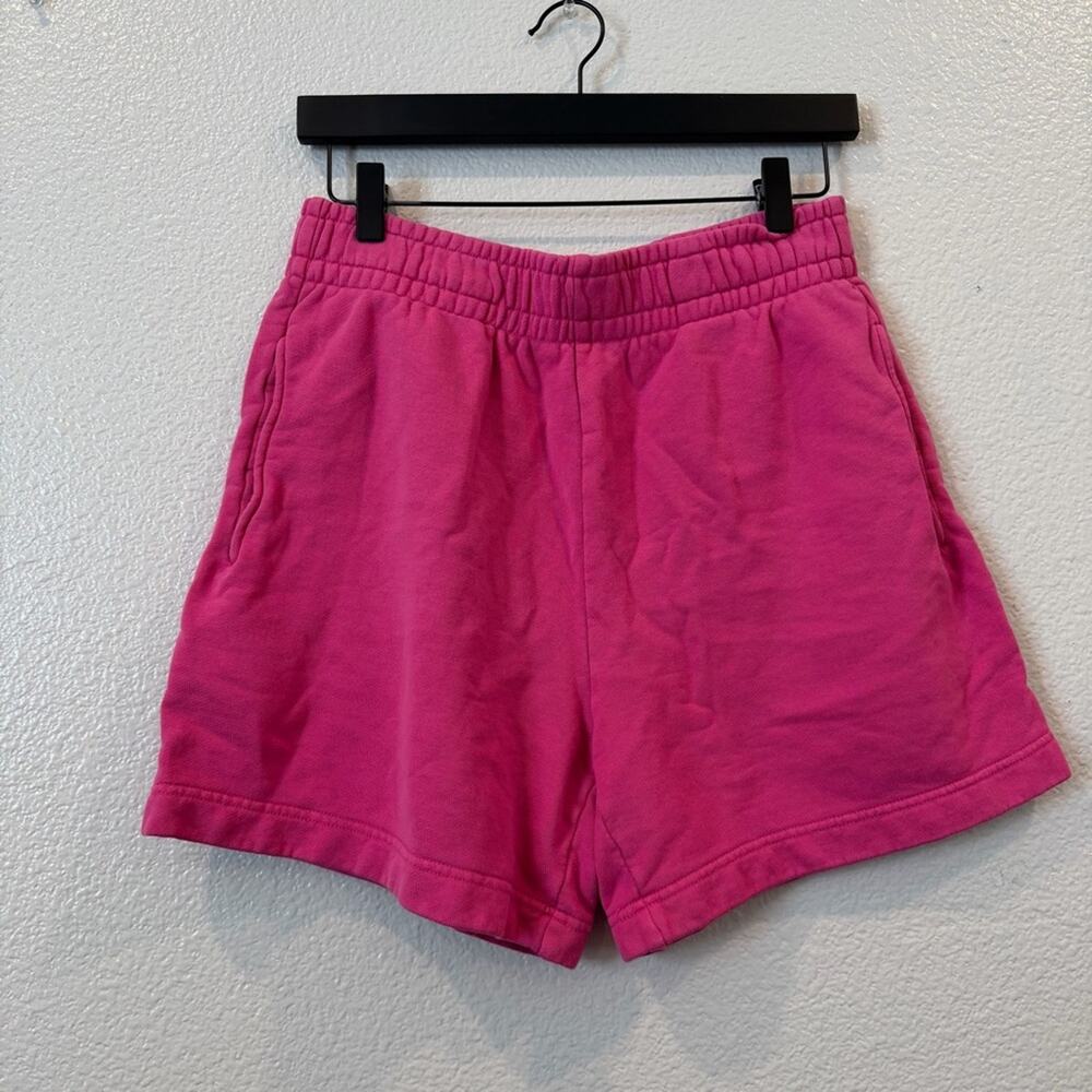 Aritzia Wilfred Free Sweat Shorts Pockets Hot Pink